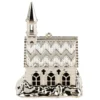 Deko-Kirchen, 9,9cm x 7,5cm x 5,9cm, glänzend hellgold, 2 Stück