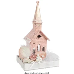Deko-Kirchen, Rohlinge, 16cm x 6,5cm x 5cm, mit Öse zum Aufhängen, 2 Stück