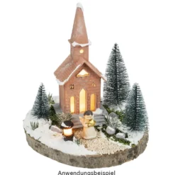 Deko-Kirchen, Rohlinge, 16cm x 6,5cm x 5cm, mit Öse zum Aufhängen, 2 Stück