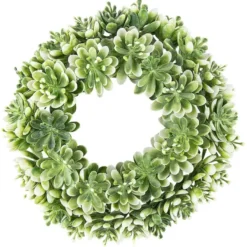 Deko-Kranz, Design 9, innen: Ø 11cm, außen: Ø 20cm, mit Sukkulenten
