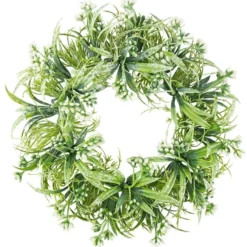 Deko-Kranz, Design 6, innen: Ø 11cm, außen: Ø 22cm, mit weißen Knospen