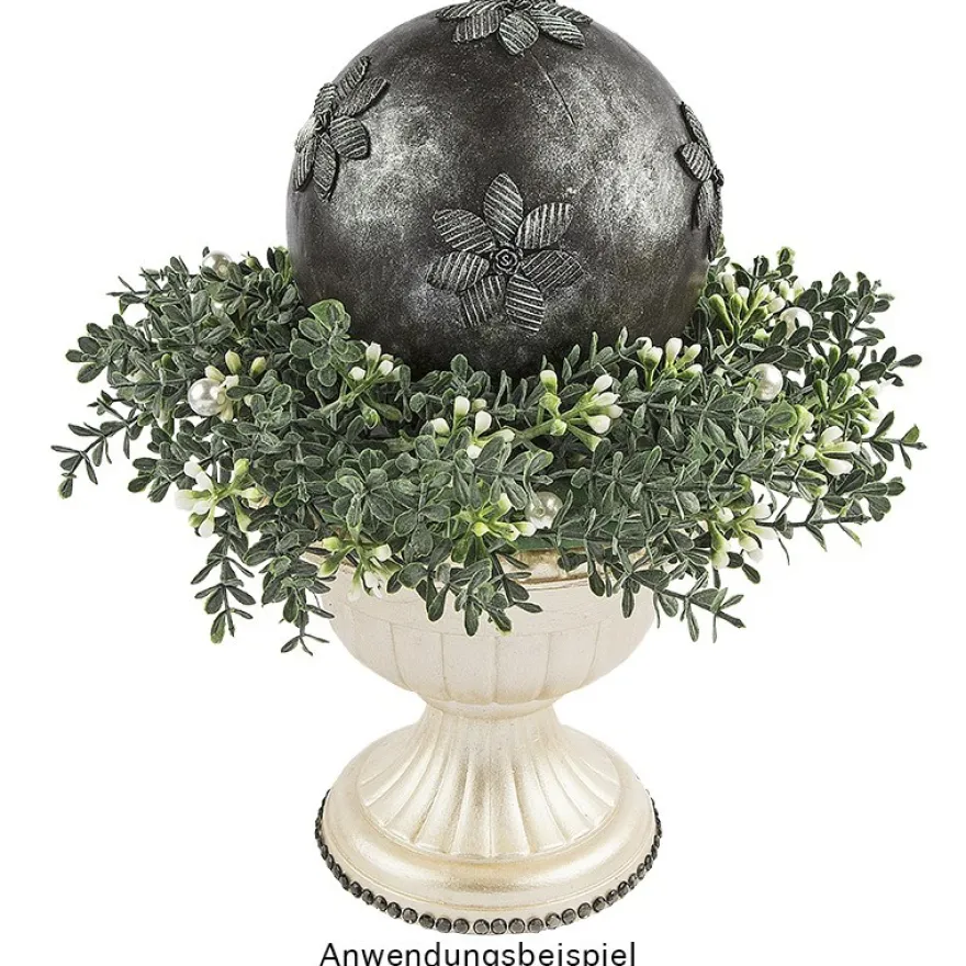 Deko-Kranz, Design 2, innen: Ø 9,5cm, außen: Ø 25cm, mit weißen Knospen