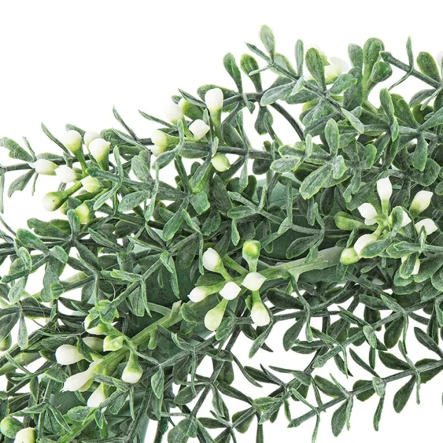 Deko-Kranz, Design 2, innen: Ø 9,5cm, außen: Ø 25cm, mit weißen Knospen