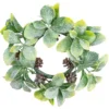 Deko-Kranz, Design 15, innen: Ø 8cm, außen: Ø 18cm, mit beglimmerten Blättern & Tannenzapfen