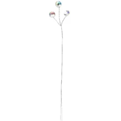 Deko-Kristallzweige, rund, 19cm, silber hinterlegt, klar, irisierend, 10 Stück