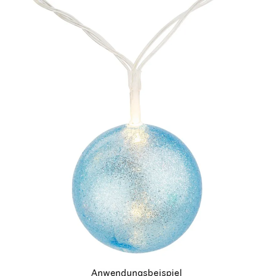 Deko-Kugeln, Ø 5cm, Rohlinge, transparent, inkl. Aufhänger & Holzstäbe, 25 Stück