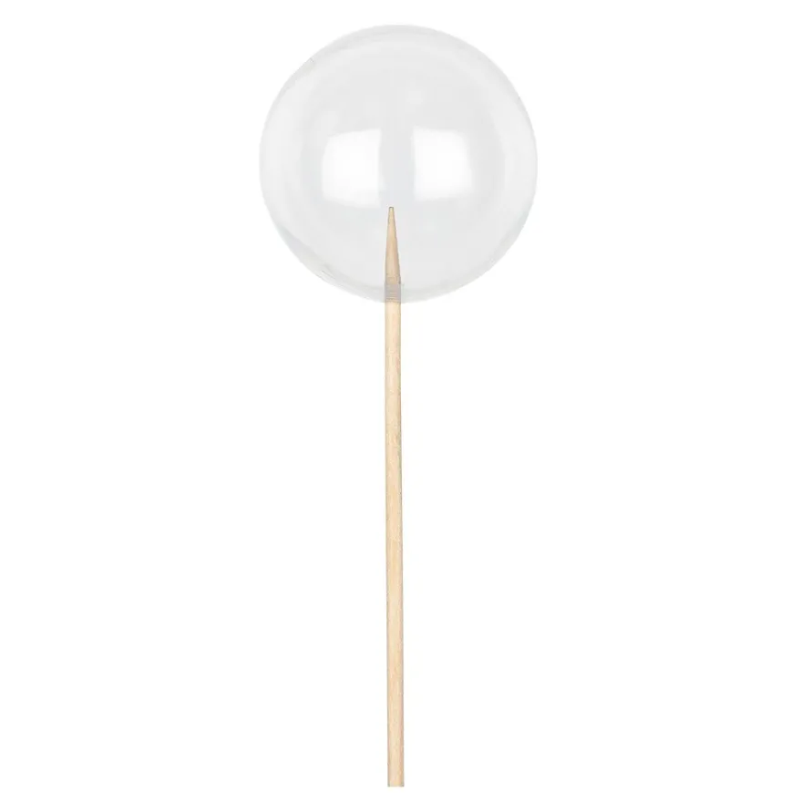 Deko-Kugeln, Ø 5cm, Rohlinge, transparent, inkl. Aufhänger & Holzstäbe, 25 Stück