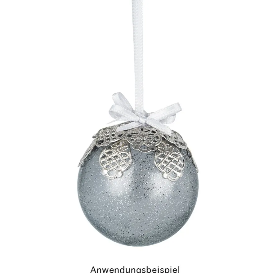 Deko-Kugeln, Ø 5cm, Rohlinge, transparent, inkl. Aufhänger & Holzstäbe, 25 Stück