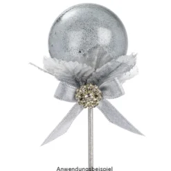 Deko-Kugeln, Ø 5cm, Rohlinge, transparent, inkl. Aufhänger & Holzstäbe, 25 Stück