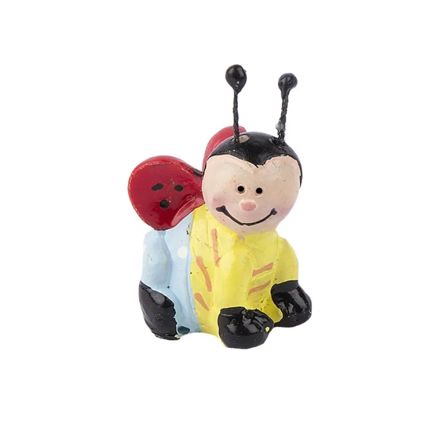 Deko-Marienkäfer "Lucky Lo" 2, Steinharz, in Geschenktüte, 3cm
