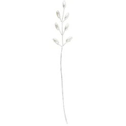 Deko-Perlenzweige, Oval, 19cm, perlmutt, natur, 10 Stück