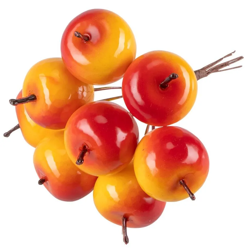 Deko-Äpfel am Draht, 12cm lang, 8 Stück