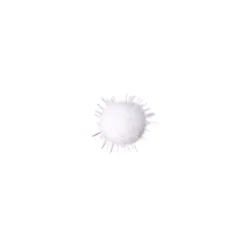 Deko-Pompons, Ø 1,5cm, weiß-irisierend, 50 Stück