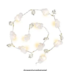 Deko-Pompons, Ø 1,5cm, weiß, mit irisierendem Lametta, 150 Stück