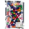 Deko-Pompons, verschiedene Größen & Farben, mit Lametta, 100 Stück