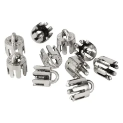 Deko-Reliefkugeln zum Aufhängen, Rohlinge, Ø 5cm, 5 Designs, weiß, 10 Stück