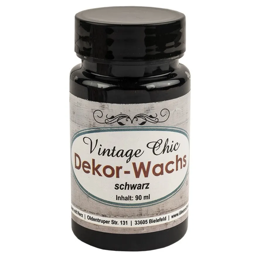 Dekor-Wachs, Vintage Chic, schwarz, 90ml