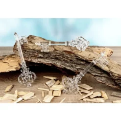 Deko-Schlüssel, 14,5cm x 4,5cm x 1cm, klar, zum Aufhängen, 3 Stück