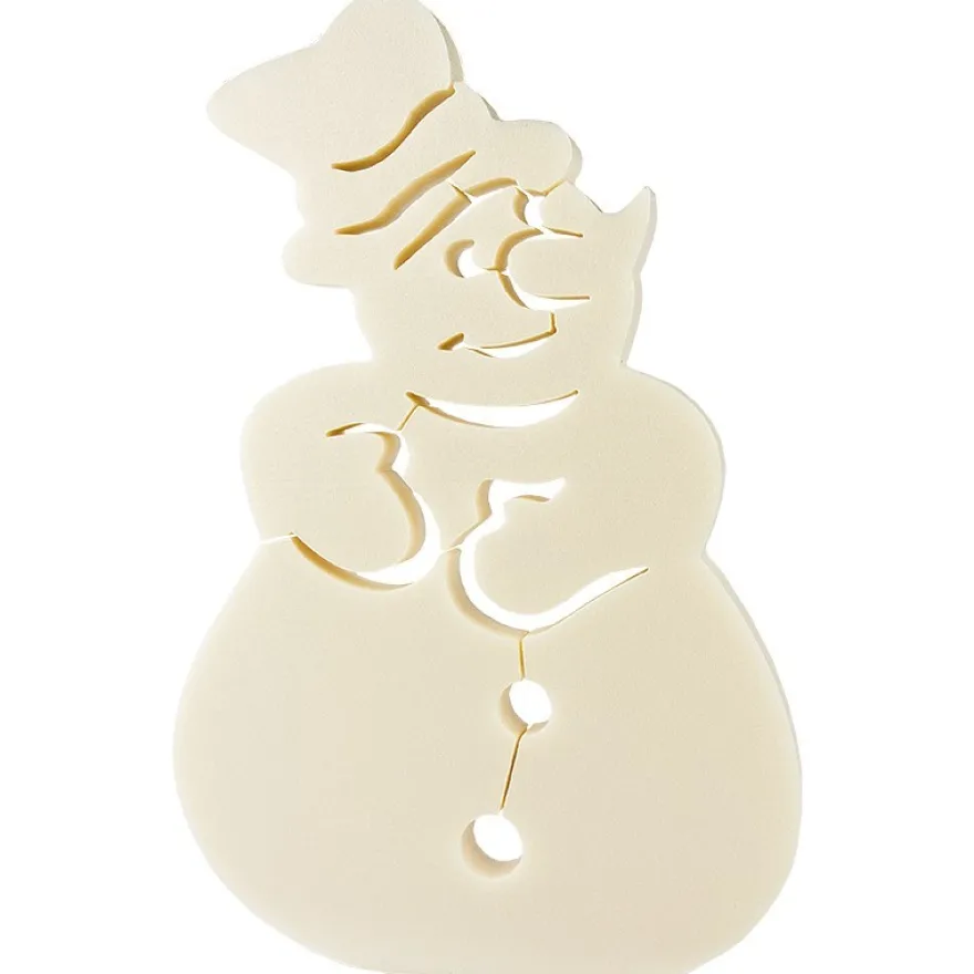 Deko-Schneemann aus Polystyrol, 39cm x 25cm x 3cm