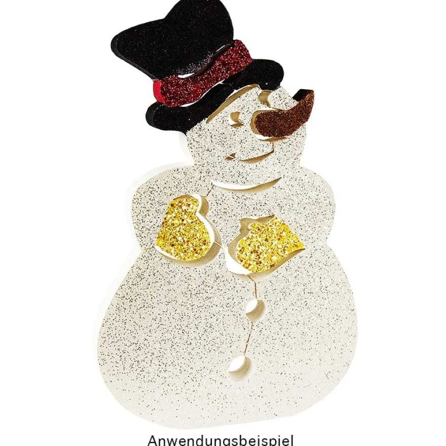 Deko-Schneemann aus Polystyrol, 39cm x 25cm x 3cm