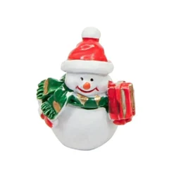 Deko-Schneemänner mit Geschenk, 3 x 3 cm, 5er Set