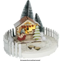 Deko-Schneetannen, 6cm bis 15cm hoch, 16 Stück