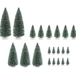 Deko-Schneetannen, 7cm bis 22cm hoch, 21 Stück