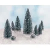 Deko-Schneetannen, 5cm bis 21cm hoch, 9 Stück