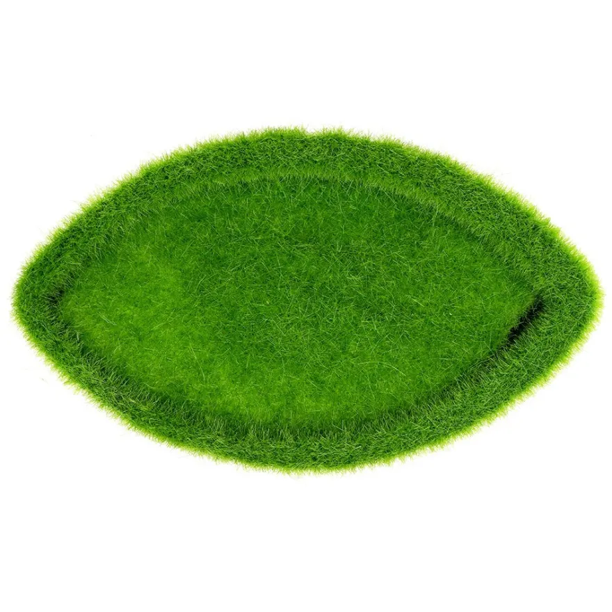 Deko-Steckschale, 16cm x 9cm x 6cm, Styroporsteckmasse in Grasoptik, Schale aus Pappmaché