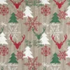 Deko-Stoff, Weihnachten, 28cm breit, 3m lang, auf Rolle, hellbraun