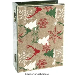 Deko-Stoff, Weihnachten, 28cm breit, 3m lang, auf Rolle, hellbraun