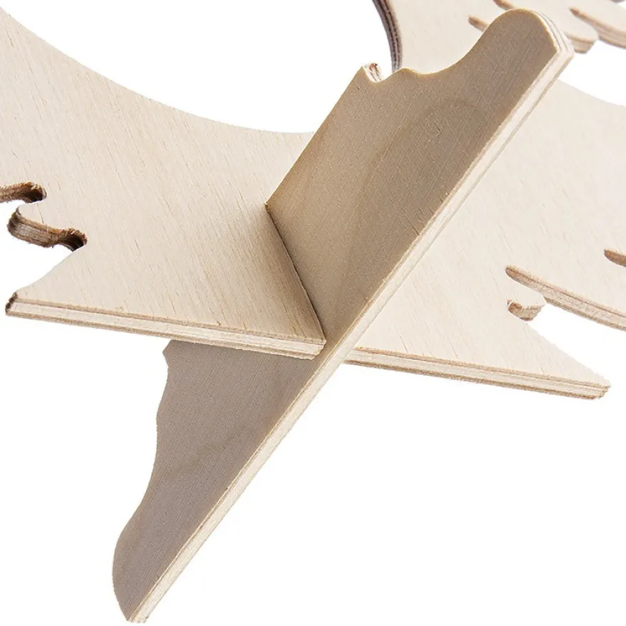 Deko-Tanne aus Holz zum Aufstellen, 29,7cm x 21,3cm
