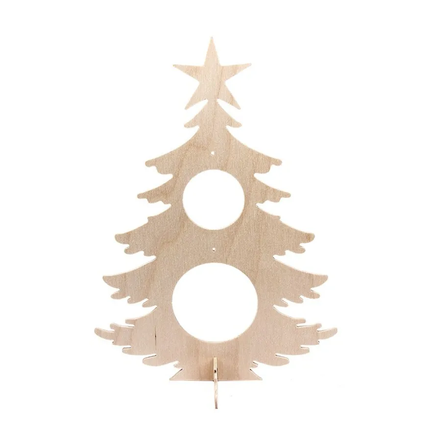 Deko-Tanne aus Holz zum Aufstellen, 29,7cm x 21,3cm
