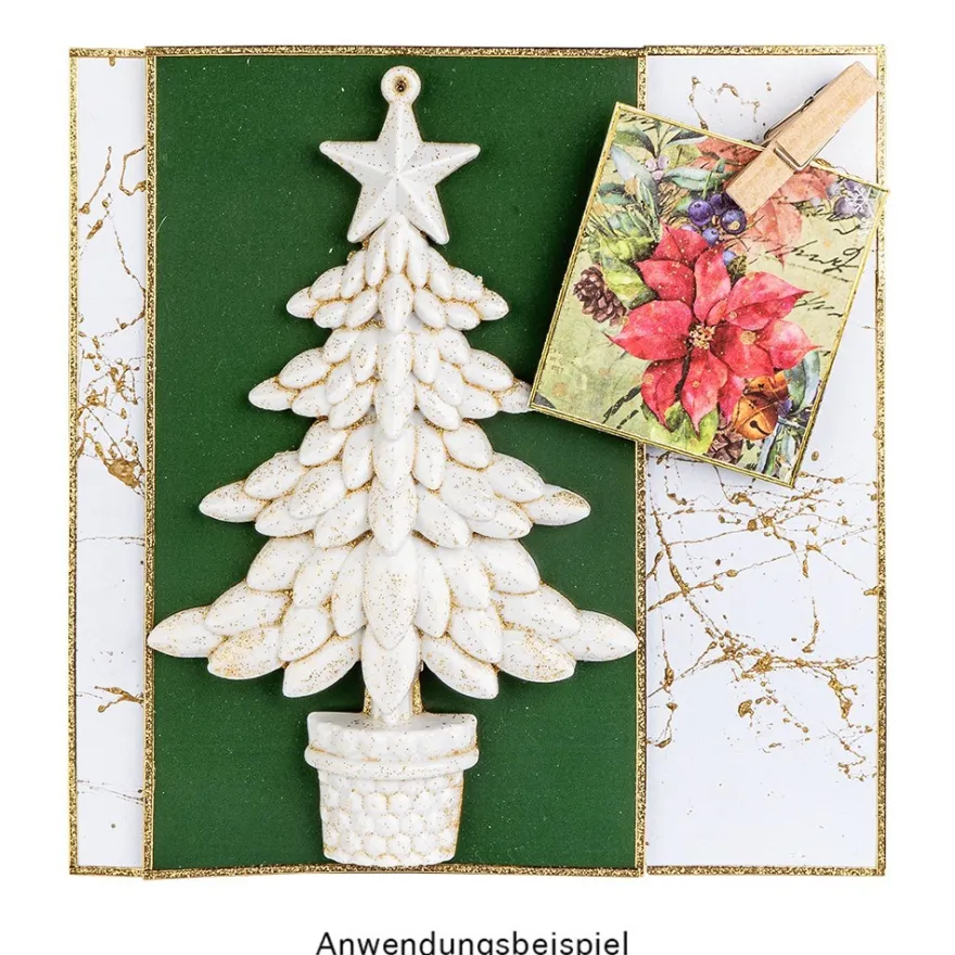Deko-Tannenbäume 3, Rohlinge, 9,6cm x 15cm x 3cm, 6 Stück