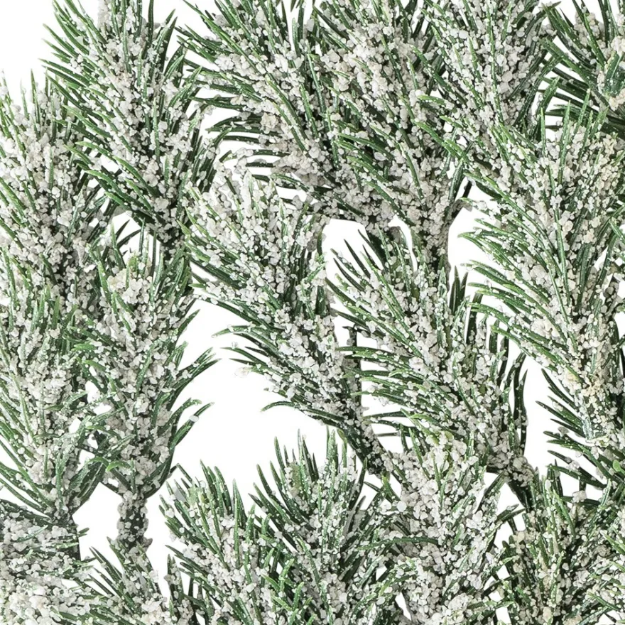 Deko-Tannenzweige, beschneit, 6,5cm lang, grün, 55 Stück