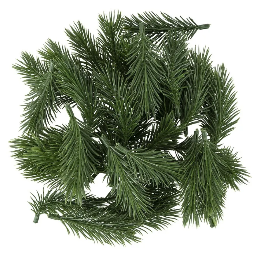 Deko-Tannenzweige, 8cm lang, grün, 38 Stück
