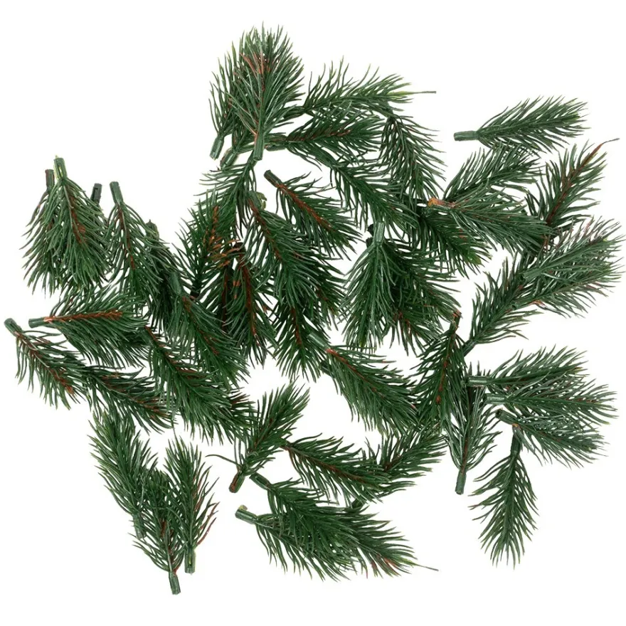 Deko-Tannenzweige, grün, 6,5cm, 55 Stück
