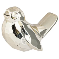 Deko-Vögel, facettiert, Rohlinge, glänzend hellgold, 4 Stück