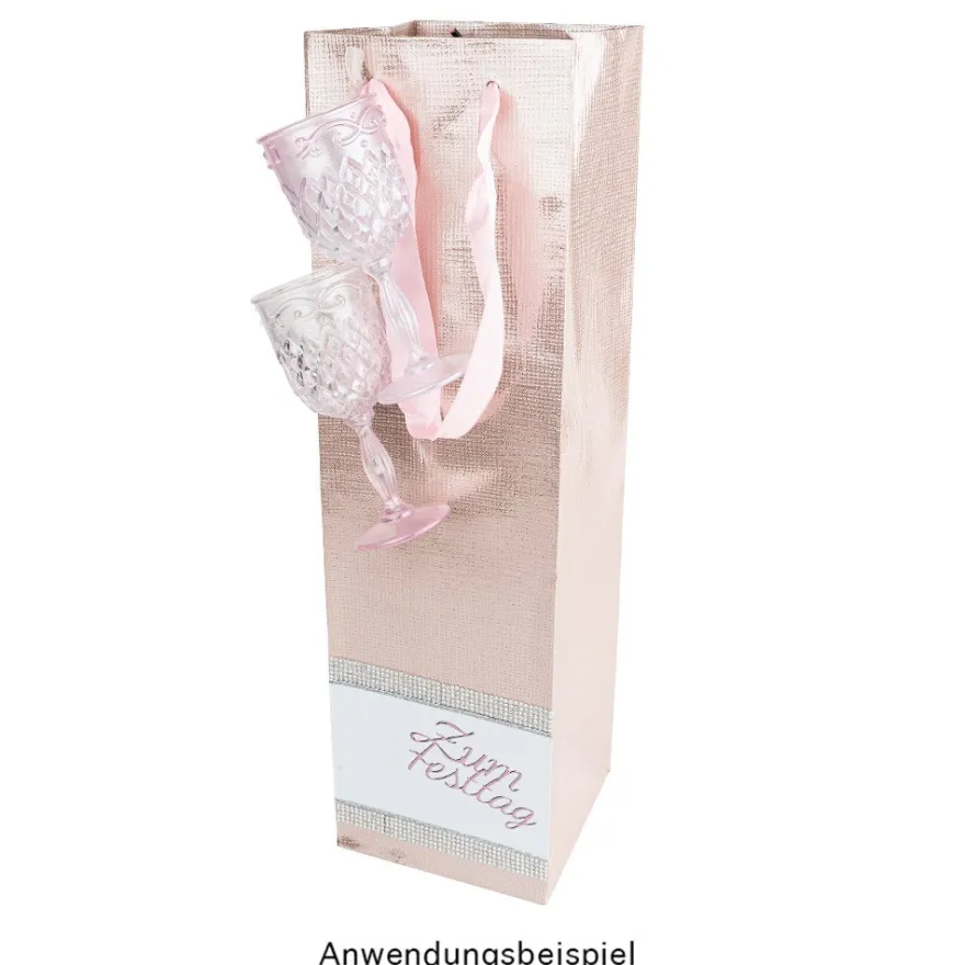 Deko-Weinkelche, Ø 4,5cm x 10cm, klar, zum Aufhängen, 4 Stück