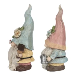 Deko-Wichtel mit Gießkanne & Vogelhaus, 23cm hoch, 10cm breit, 2 Stück