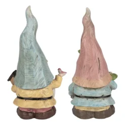 Deko-Wichtel mit Gießkanne & Vogelhaus, 23cm hoch, 10cm breit, 2 Stück