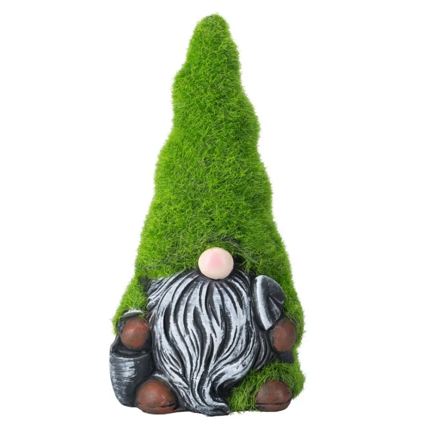 Deko-Wichtel mit Schaufel und Eimer, 18,5cm hoch, 9cm x 8,3cm, zum Aufstellen