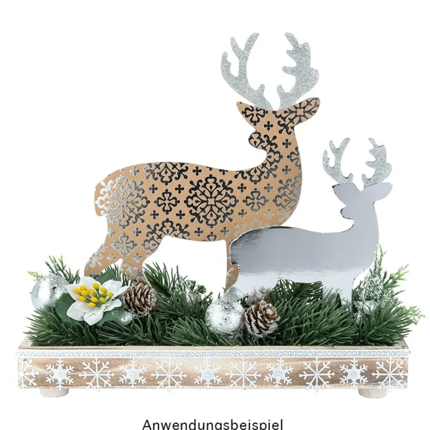 Deko-Zierband auf Rolle, Eiskristalle, 3cm breit 4m lang, weiß, selbstklebend, Satinoptik