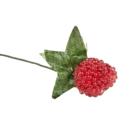 Deko-Zweige, Himbeeren, 10cm lang, am Draht, 12 Stück