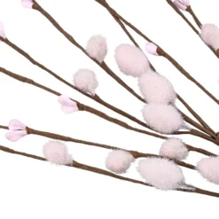 Deko-Zweige mit rosa Weidenkätzchen, 33cm lang, 5 Stück