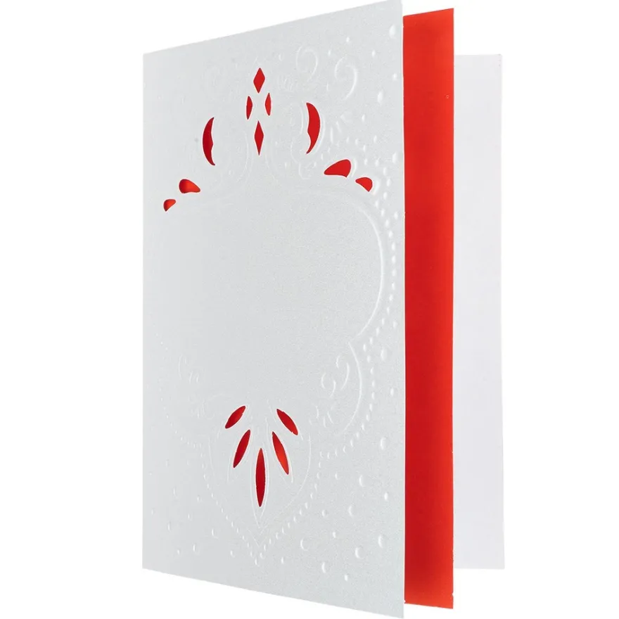 Deluxe-Grußkarten "Ornament", B6, 10 Stück, inkl. Einleger & Umschläge
