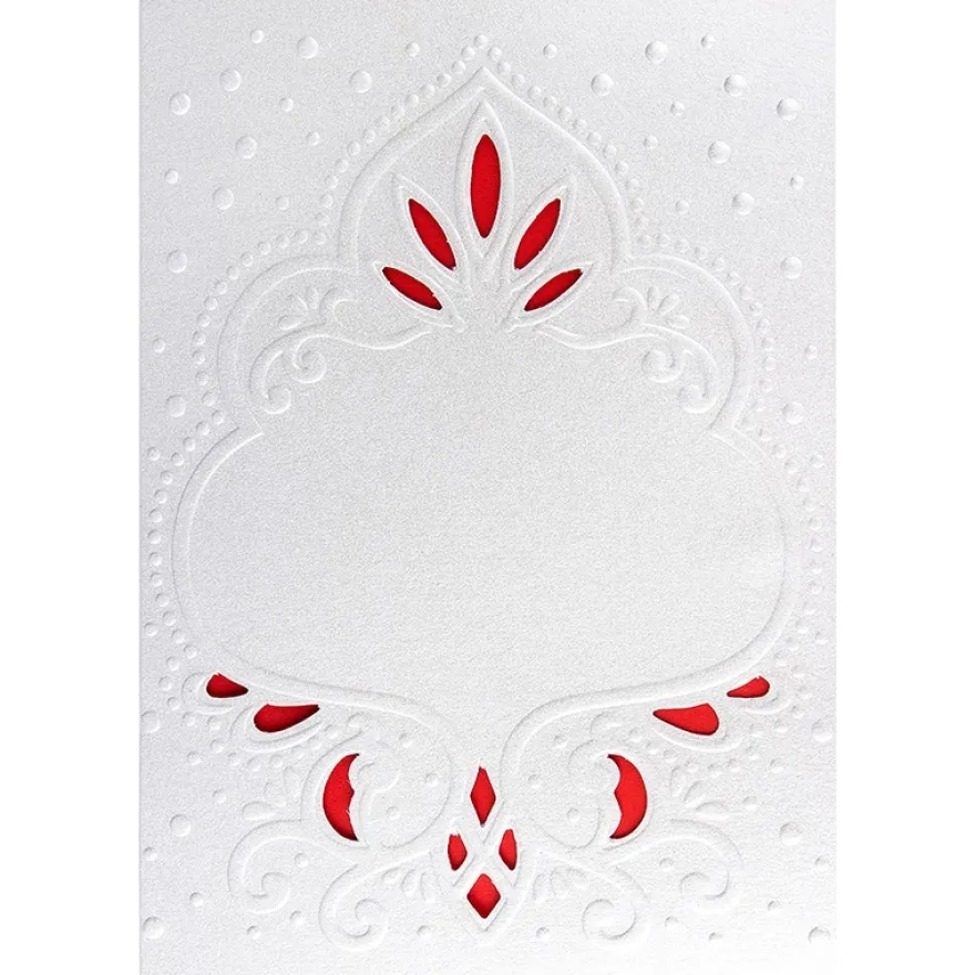 Deluxe-Grußkarten "Ornament", B6, 10 Stück, inkl. Einleger & Umschläge