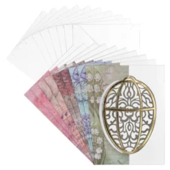 Deluxe-Grußkarten, Osterei, 11,5cm x 16,5cm, 5 Designs, inkl. Einleger und Umschläge, 30-teilig