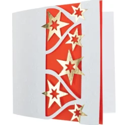 Deluxe-Grußkarten "Sterne", 16cm x 16cm, 10 Stück, inkl. Einleger & Umschläge