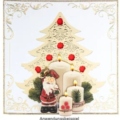 Deluxe-Grußkarten, Weihnachtsbaum 2, 16cm x 16cm, inkl. Einleger und Umschläge